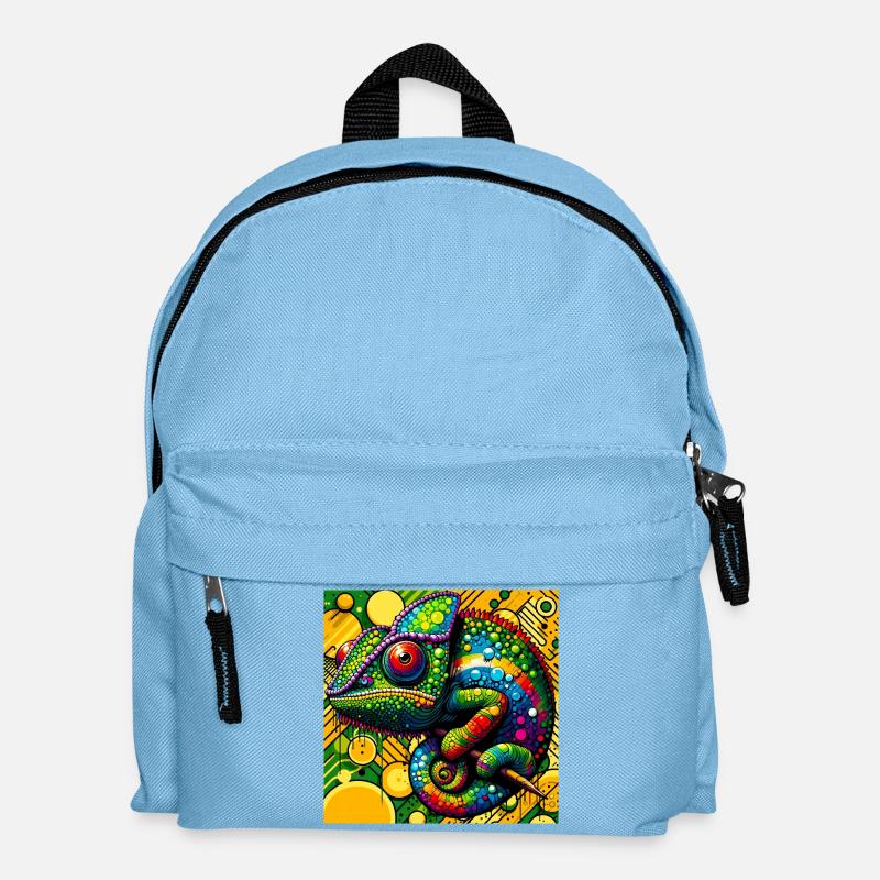Chamäleon - Kinder Rucksack - Hellblau