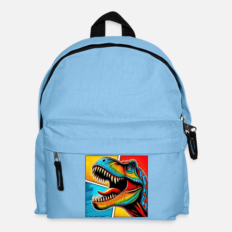 Dinosaurier - Kinder Rucksack - Hellblau