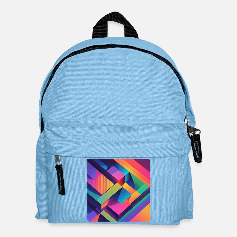 abstrakt - Kinder Rucksack - Hellblau