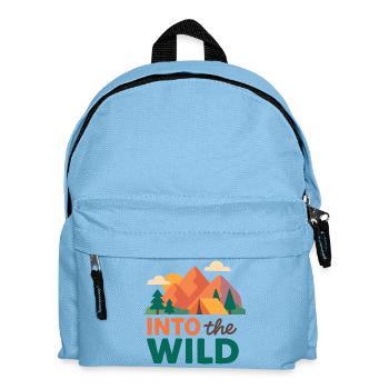 Mountains and forest wilderness - Kids' Backpack - light blue - Front