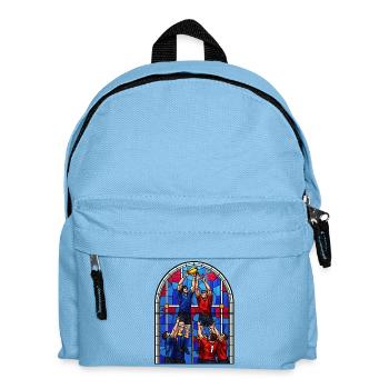 Buntglas-Rugby-Aufstellung - Kinder Rucksack - Hellblau - Vorne