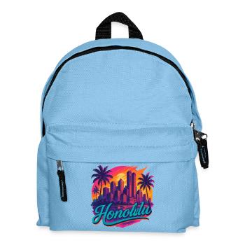 Honolulu Waikiki Hauptstadt Hawaii Aloha Geschenk - Kinder Rucksack - Hellblau - Vorne