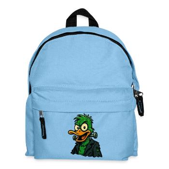Frankenquack – Verrückte Halloween-Ente - Kinder Rucksack - Hellblau - Vorne