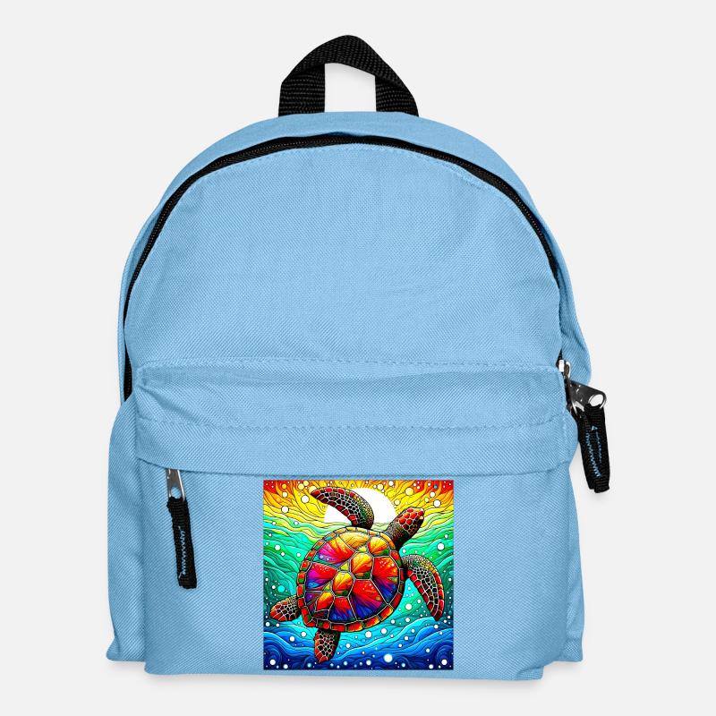 Schildkröte - Kinder Rucksack - Hellblau