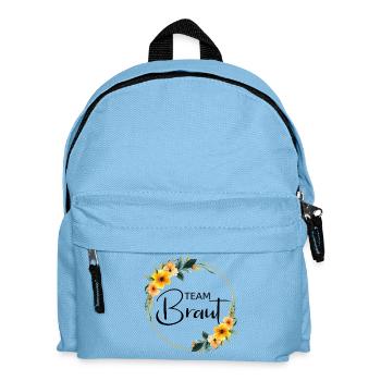 L’équipe de la mariée ! Couronne florale colorée - Sac à dos Enfant - bleu clair - Devant