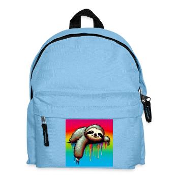 Faultier - Kinder Rucksack - Hellblau - Vorne