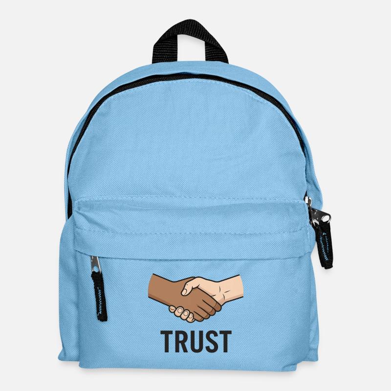 Faires Handshake-Symbol-Design - Kinder Rucksack - Hellblau