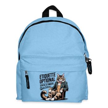 Étiquette optionnelle Chat chic - Sac à dos Enfant - bleu clair - Devant