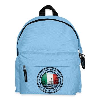 Italy Landmark Silhouette with Flag Colors - Kids' Backpack - light blue - Front