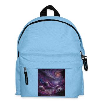 Kosmisches Schädelreich Kunstwerk - Kinder Rucksack - Hellblau - Vorne