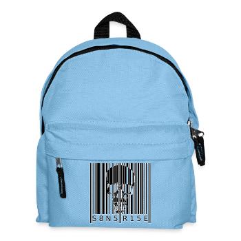 S8N5 R15E Dämonischer Barcode Streetstyle - Kinder Rucksack - Hellblau - Vorne