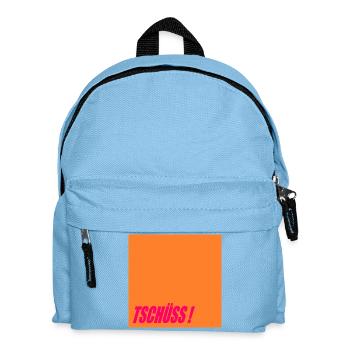 ABSCHIEDSSPRÜCHE TSCHÜSS - Kinder Rucksack - Hellblau - Vorne