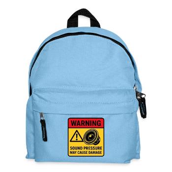 Warnung bei der Audiowiedergabe - Kinder Rucksack - Hellblau - Vorne
