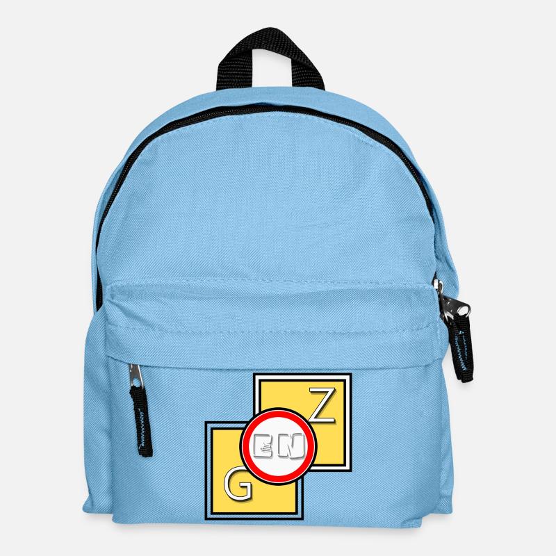 Genz Abstraktes Logo - Kinder Rucksack - Hellblau