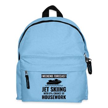 Jet Skiing 0% Housework Lake Life  - Kids' Backpack - light blue - Front