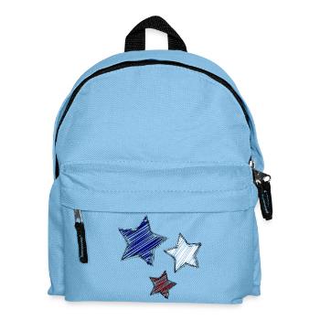 Bunte Sterne mit dynamischen Nachzeichnungen - Kinder Rucksack - Hellblau - Vorne
