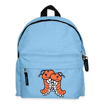 2 caterpillars cute two friends dear couple in love - Kids' Backpack - light blue - Front