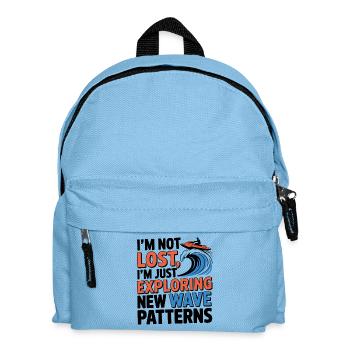 Funny Jetski Lost Exploring Waves  - Kids' Backpack - light blue - Front