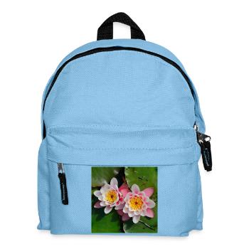 Water lilies flowers in the water - Kids' Backpack - light blue - Front