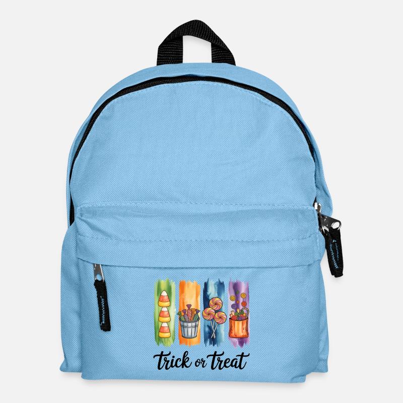 Süßes oder Saures Süßigkeiten und Süßigkeiten Aquarell Design - Kinder Rucksack - Hellblau