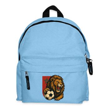 CAN- Lion and Soccer Ball Morocco - Kids' Backpack - light blue - Front