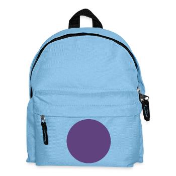 Abstraktes Dark Purple Farbspiel - Kinder Rucksack - Hellblau - Vorne