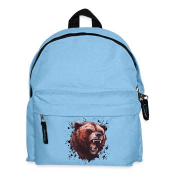 Grizzly Bear Head - Kids' Backpack - light blue - Front