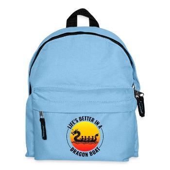 Synchronisiertes Paddelteam Drachenboot - Kinder Rucksack - Hellblau - Vorne