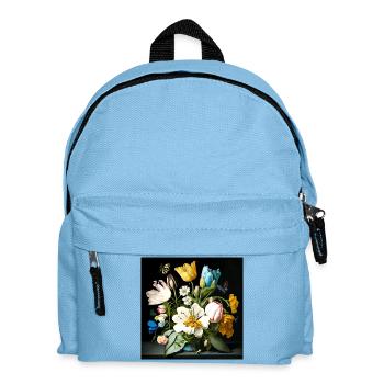 Sea of flowers with butterflies baroque Flemish - Kids' Backpack - light blue - Front