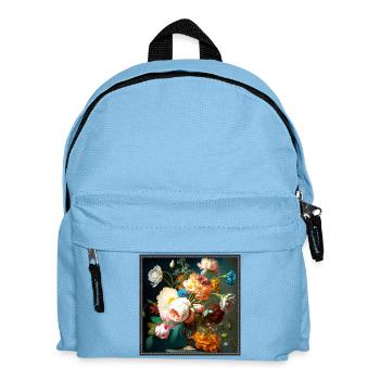 Composition florale de style baroque Peintre flamand - Sac à dos Enfant - bleu clair - Devant