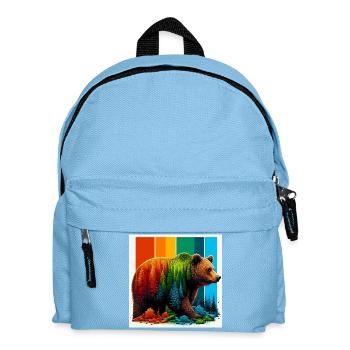 Bär - Kinder Rucksack - Hellblau - Vorne