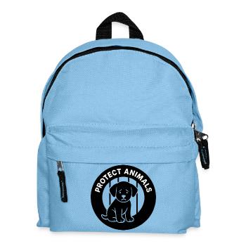 Imprimé chien avec motif de protection contre le commerce des chiots - Sac à dos Enfant - bleu clair - Devant