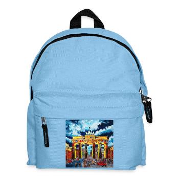 Horizon urbain Berlin Porte de Brandebourg Oeuvre d’art - Sac à dos Enfant - bleu clair - Devant