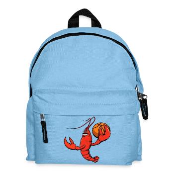 Mignon homard crustacés joueur de basket-ball dessin animé - Sac à dos Enfant - bleu clair - Devant
