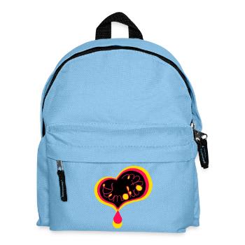 Coeur « Démocratie » noir rouge or Allemagne - Sac à dos Enfant - bleu clair - Devant
