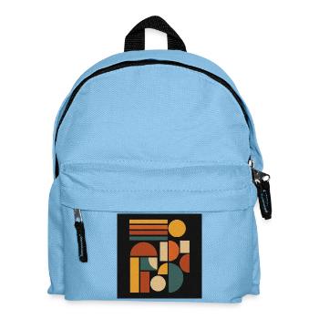 Geometric Colour Forms Retro - Kids' Backpack - light blue - Front