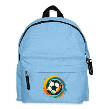 Art du football tourbillon de couleur - Sac à dos Enfant - bleu clair - Devant