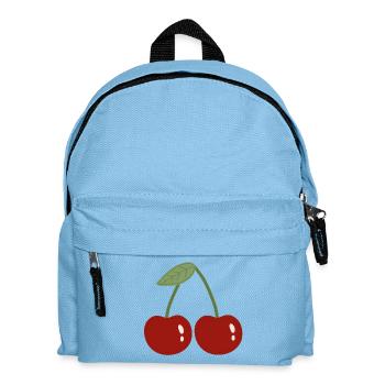 Illustration de cerise jumelle - Sac à dos Enfant - bleu clair - Devant