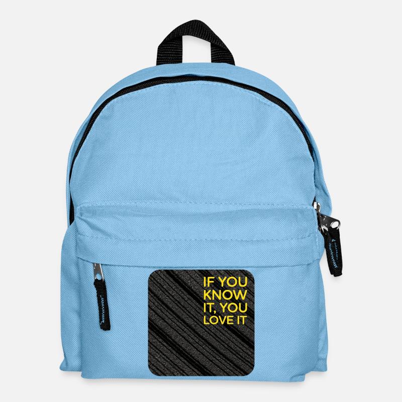 If u know it, you love it - Kinder Rucksack - Hellblau