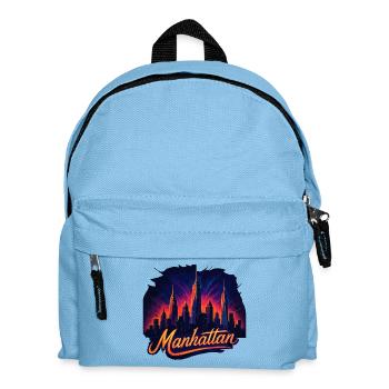 Manhattan City New York Silhouette Gift - Kids' Backpack - light blue - Front