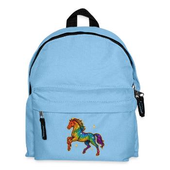 Cheval arc-en-ciel | Licorne Glitter Dream - Sac à dos Enfant - bleu clair - Devant