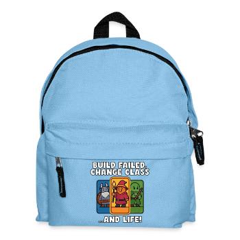 Build Failed, Change Class - Kids' Backpack - light blue - Front