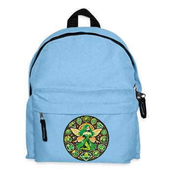 Emerald Fairy Mandala - Kids' Backpack - light blue - Front