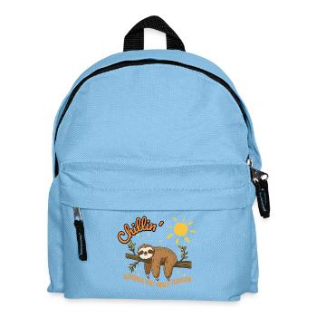 Sloth – Chillin' - Hanging out since forever - Kids' Backpack - light blue - Front