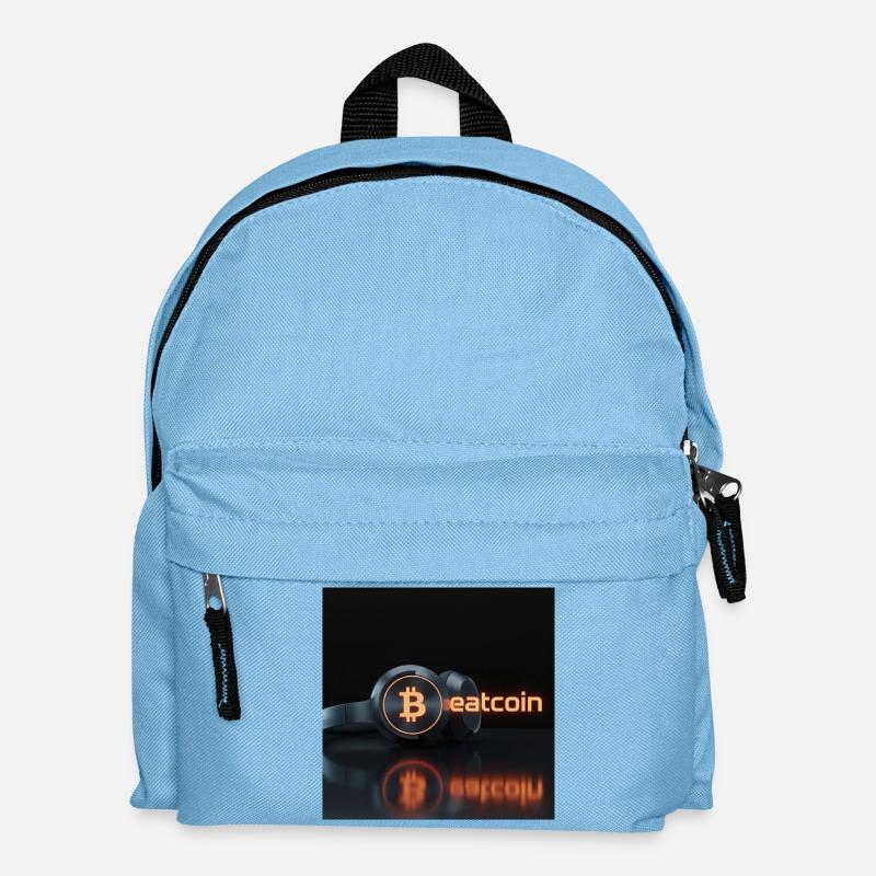 Beatcoin Neon Bitcoin Kopfhörer - Kinder Rucksack - Hellblau