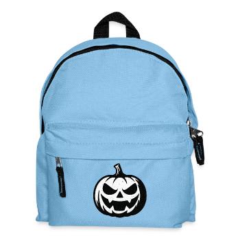 Grimmiger Halloween Kürbis - Kinder Rucksack - Hellblau - Vorne