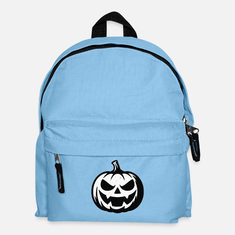 Grimmiger Halloween Kürbis - Kinder Rucksack - Hellblau
