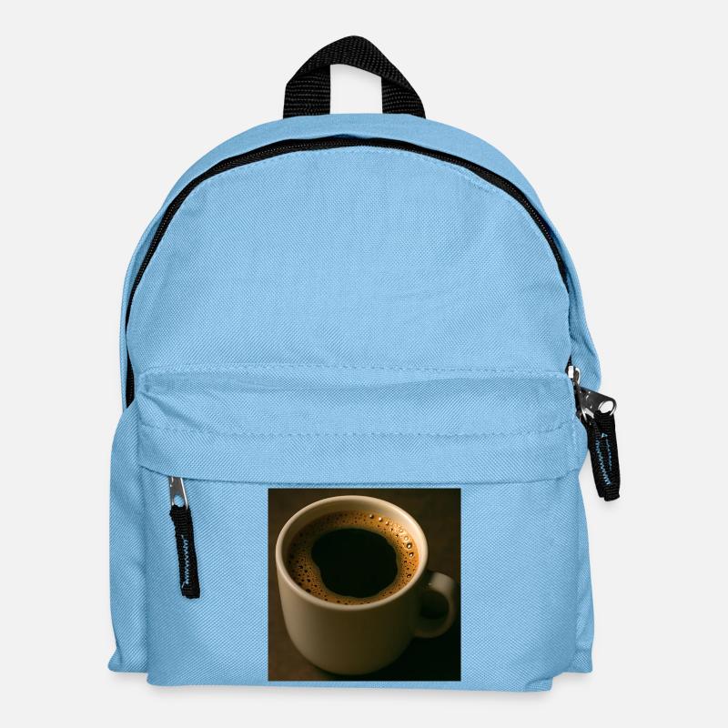 A cup of black coffee - Kids' Backpack - light blue