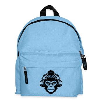Silent Monkey Head Headphones Zen Edition Shirt - Kids' Backpack - light blue - Front