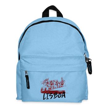 Monument Discoveries Lisbon red illustration - Kids' Backpack - light blue - Front